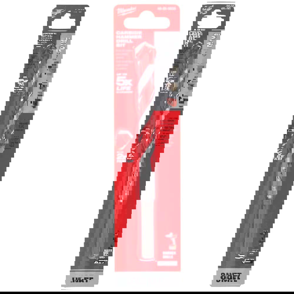 Rotary Drill/Hammer Drill Bits; Drill Bit Size (Inch): 9/16 ; Shank Type: Three Flat ; Drill Bit Material: Carbide Tipped; High Speed Steel ; Shank Diameter (Inch): 3/8 ; Flute Length (Inch): 4 ; Flute Length (Decimal Inch): 4.0000
